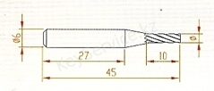 Фреза для вертикал - C-10 (2,5mm)